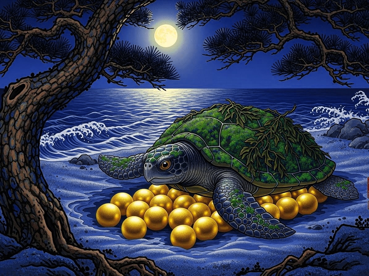 １万年生きた亀は金の卵を産む | の人気AIイラスト・グラビア