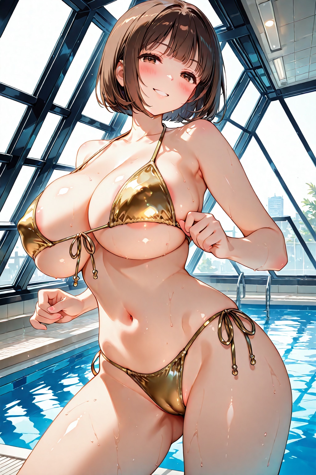 【誕生日FA】すーさん所の岩永アキちゃんの金ビキニ