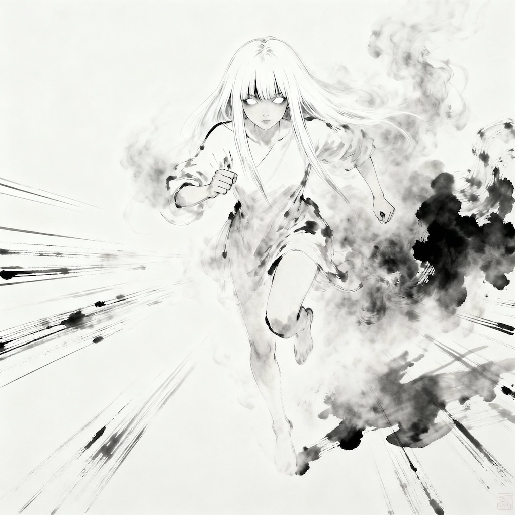 ダッシュするオバケ