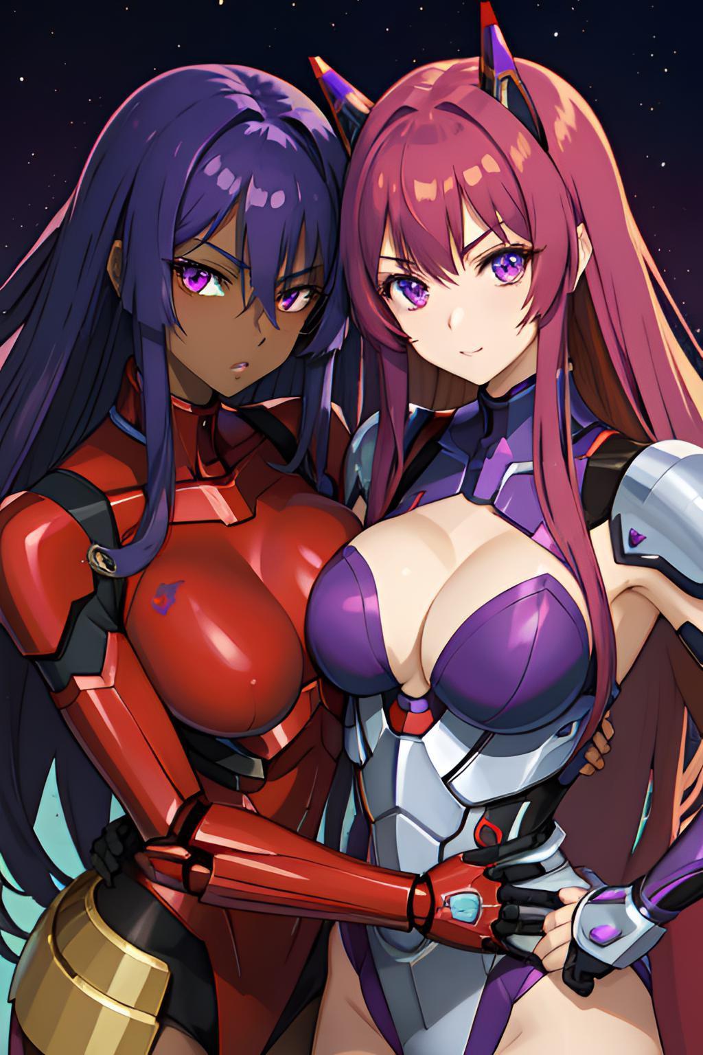 特撮系アニメ調の美女達