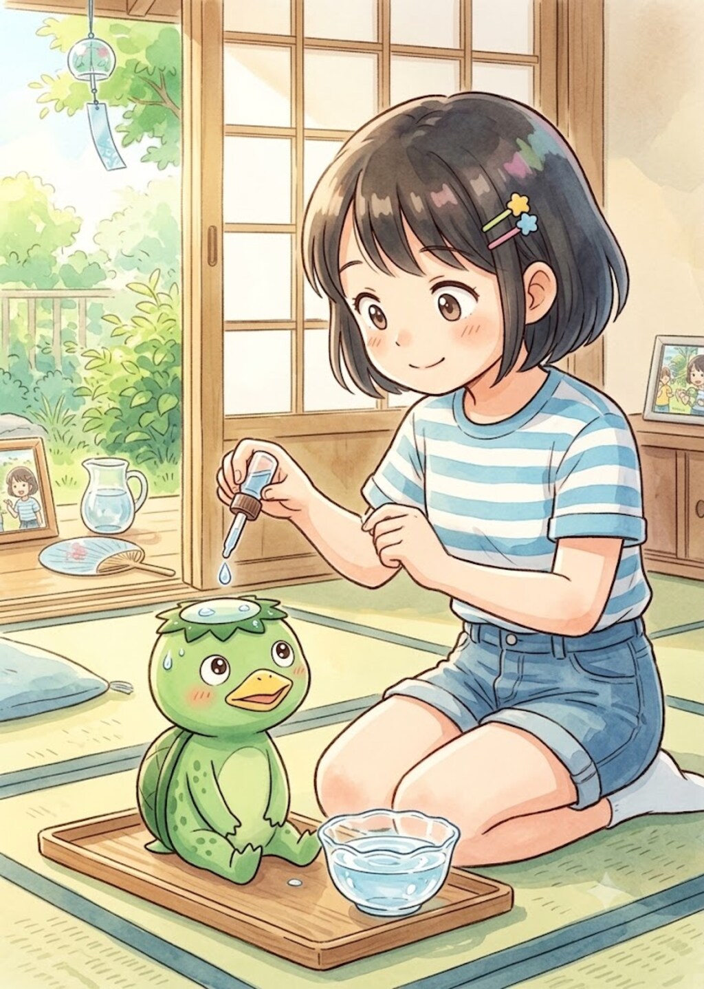 お水補給