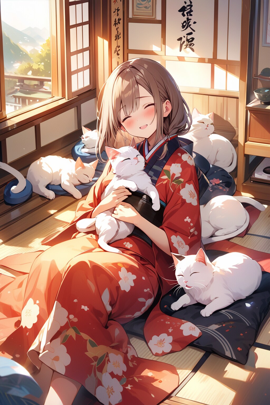 猫まみれ | の人気AIイラスト・グラビア