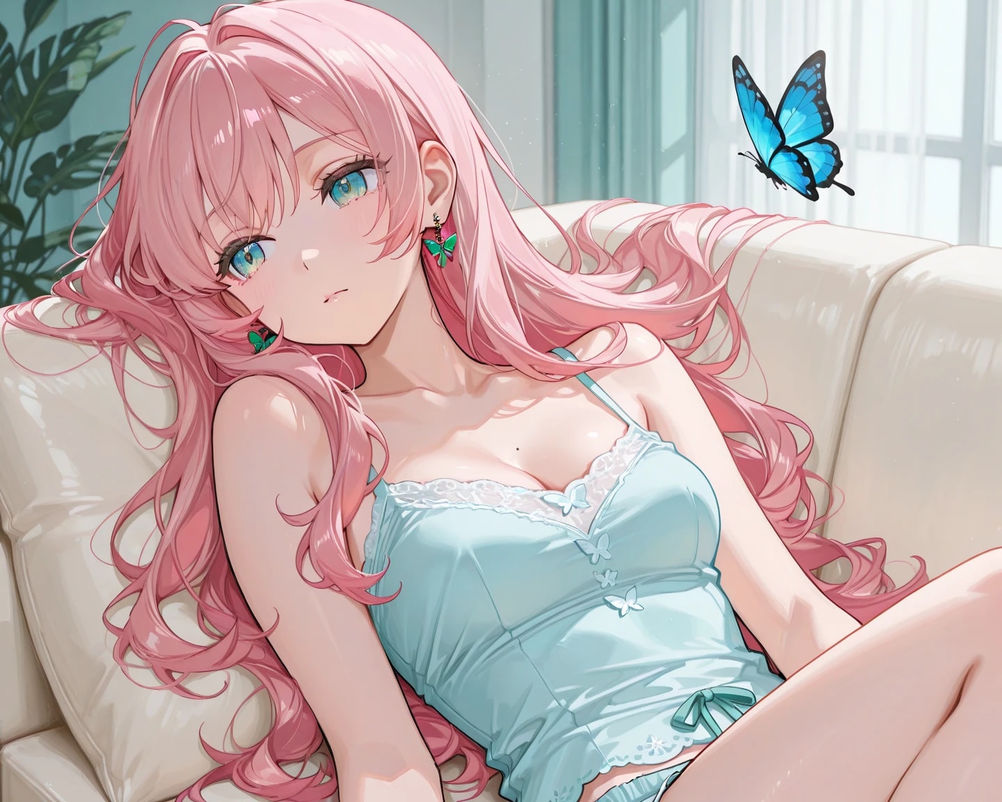 ソファーでぼけーっとしてる