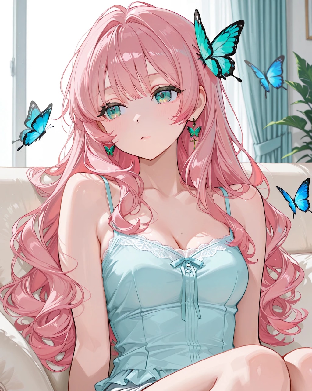 ソファーでぼけーっとしてる