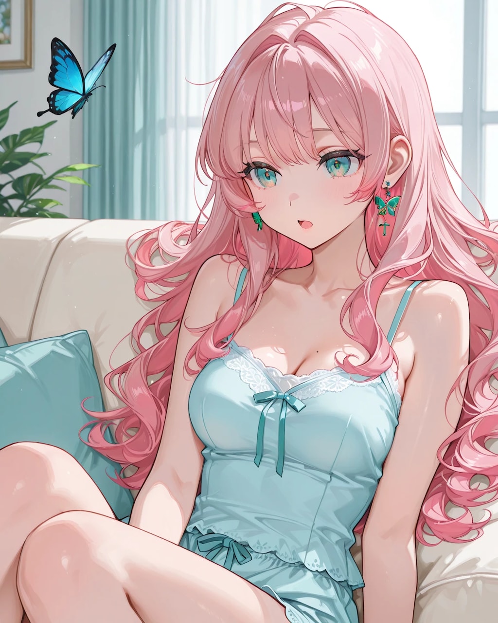 ソファーでぼけーっとしてる