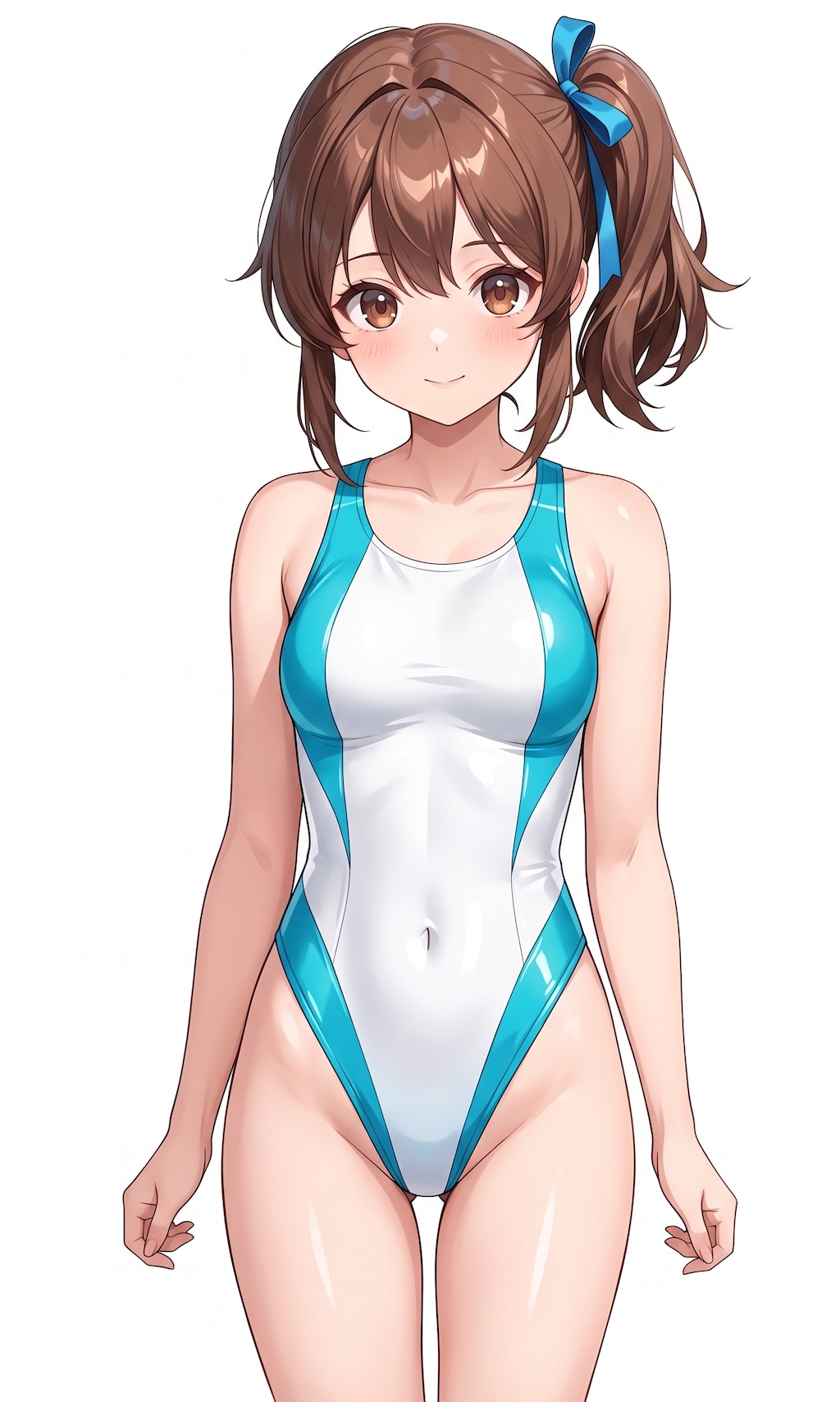 モーターショーでコンパニオンガールをするサイドポニー女子