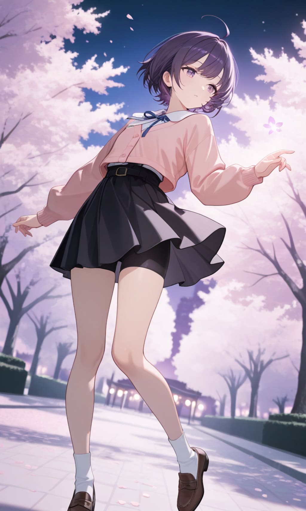 夜桜　烏夜ちゃん　制服Ver