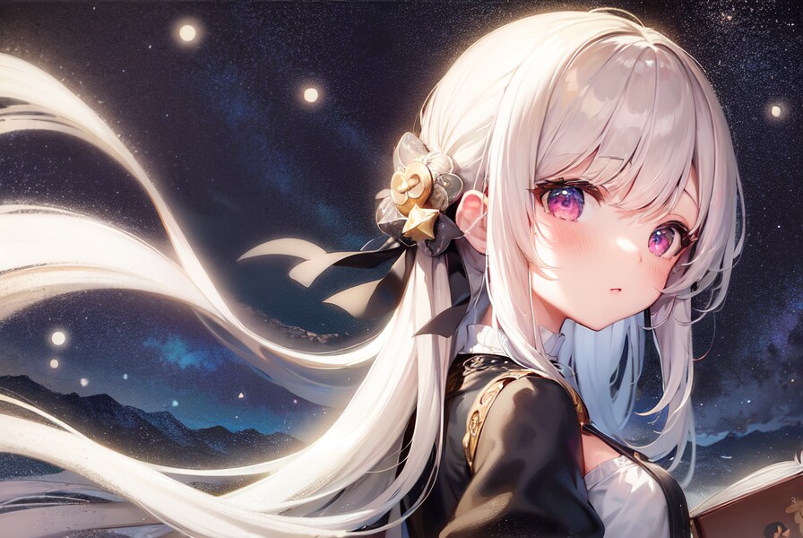 夜空の下