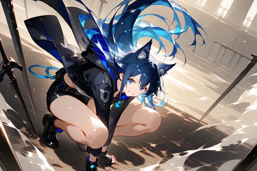 剣と共に降ってきた猫