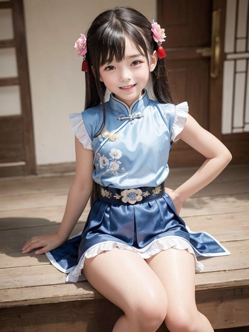 青チャイナちゃん