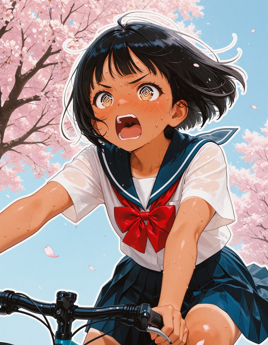 ま゙に゙あ゙っで〜！！