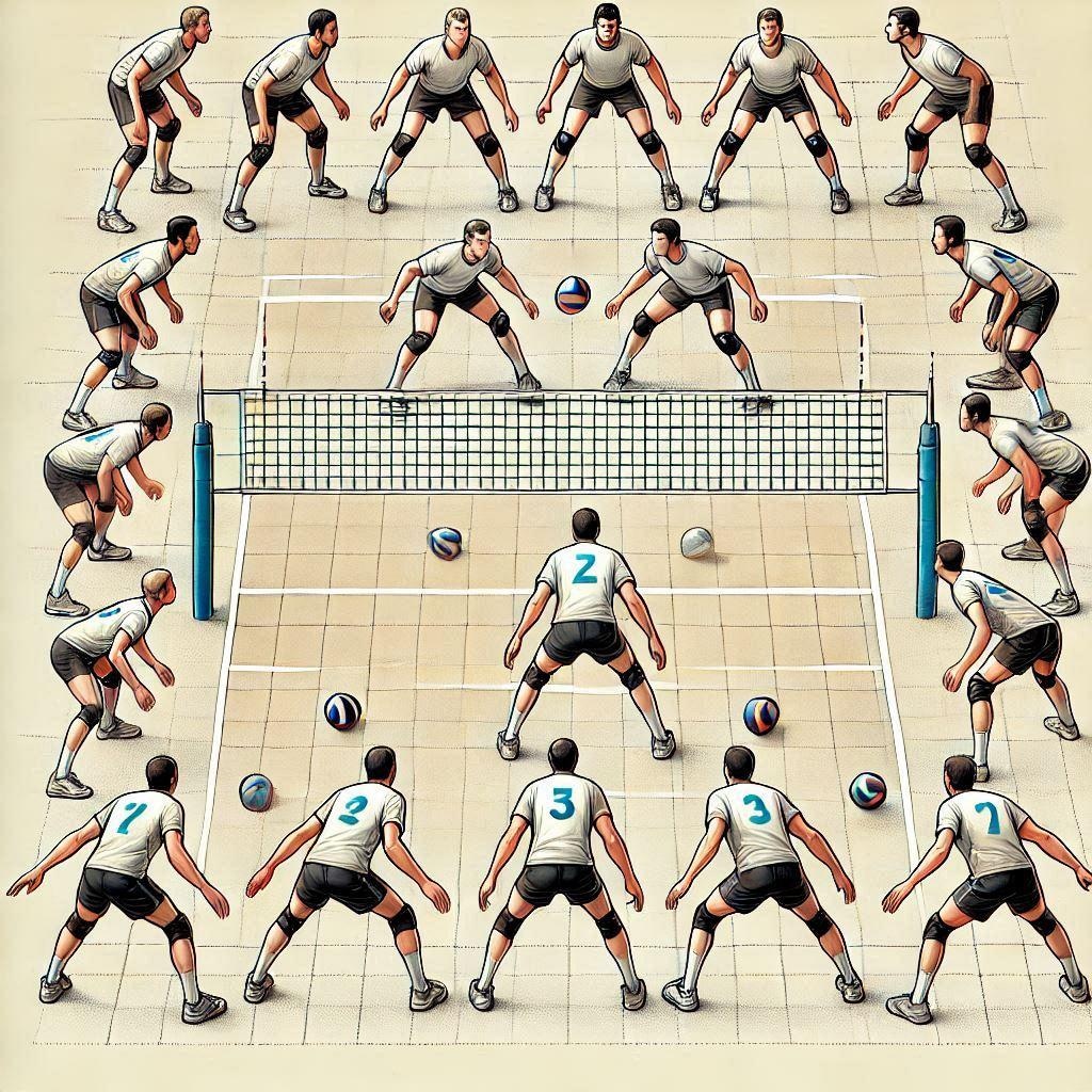 バレーボールのフォーメーション