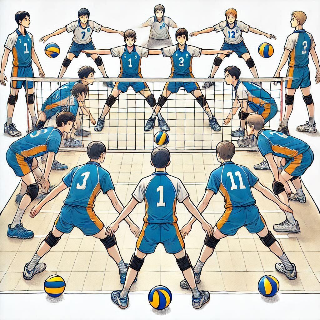 バレーボールのフォーメーション