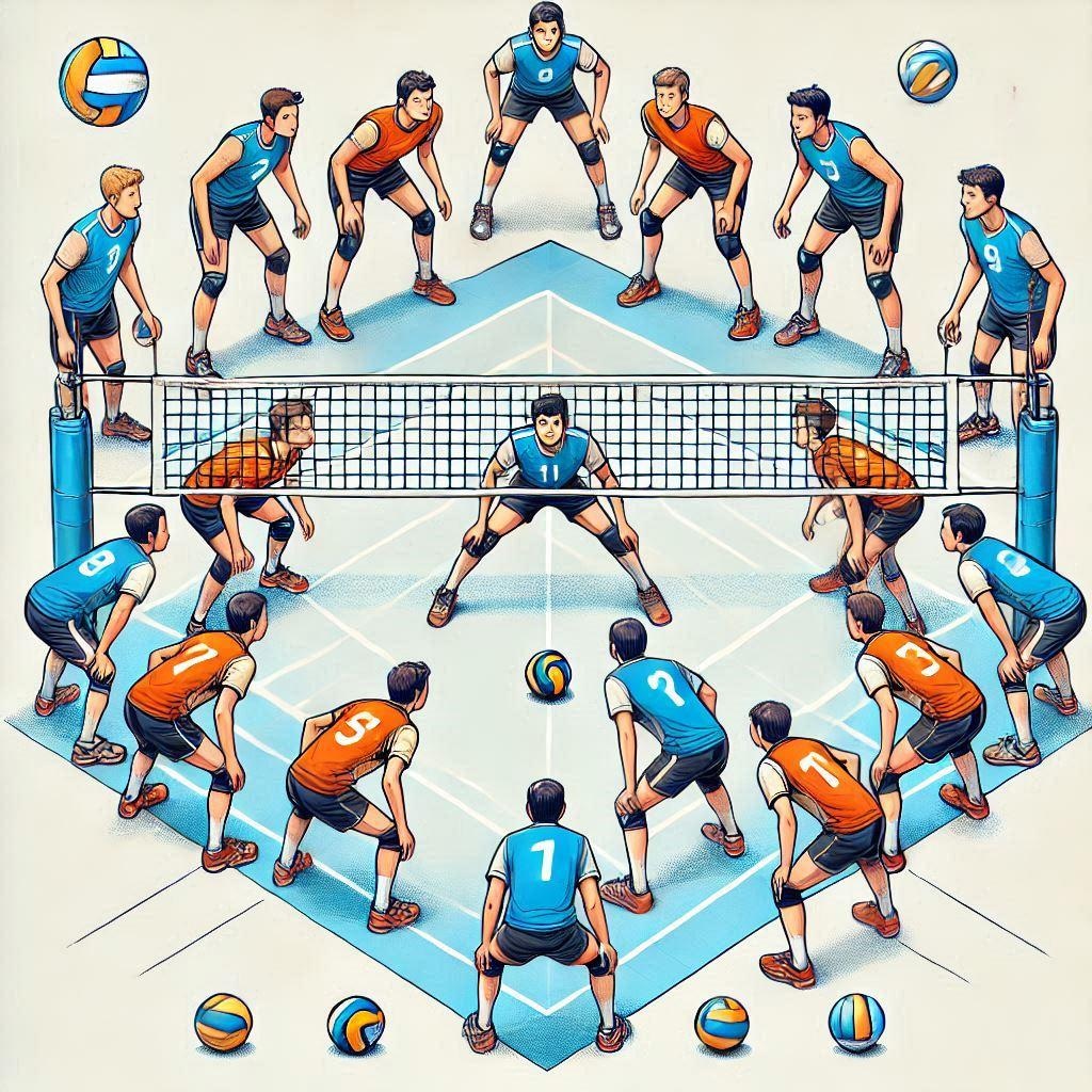 バレーボールのフォーメーション