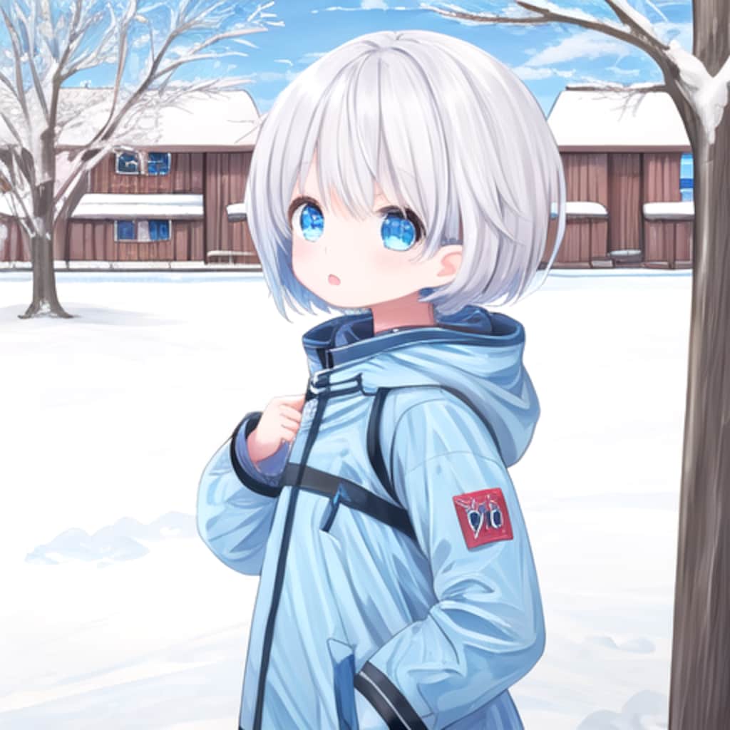 雪地里的女孩