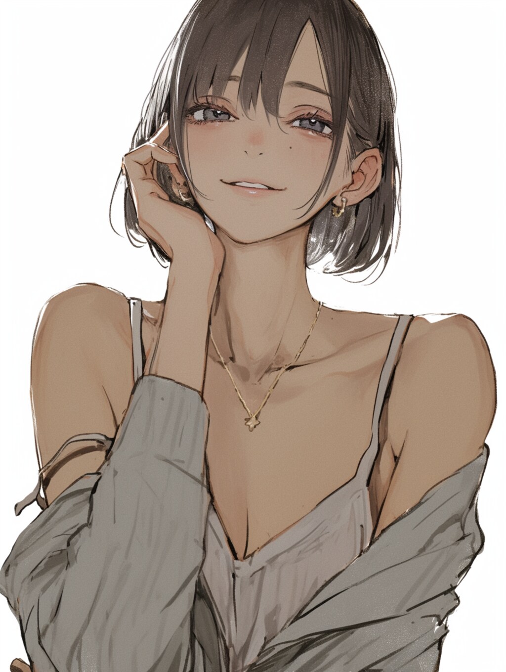 頬杖ついた女の子