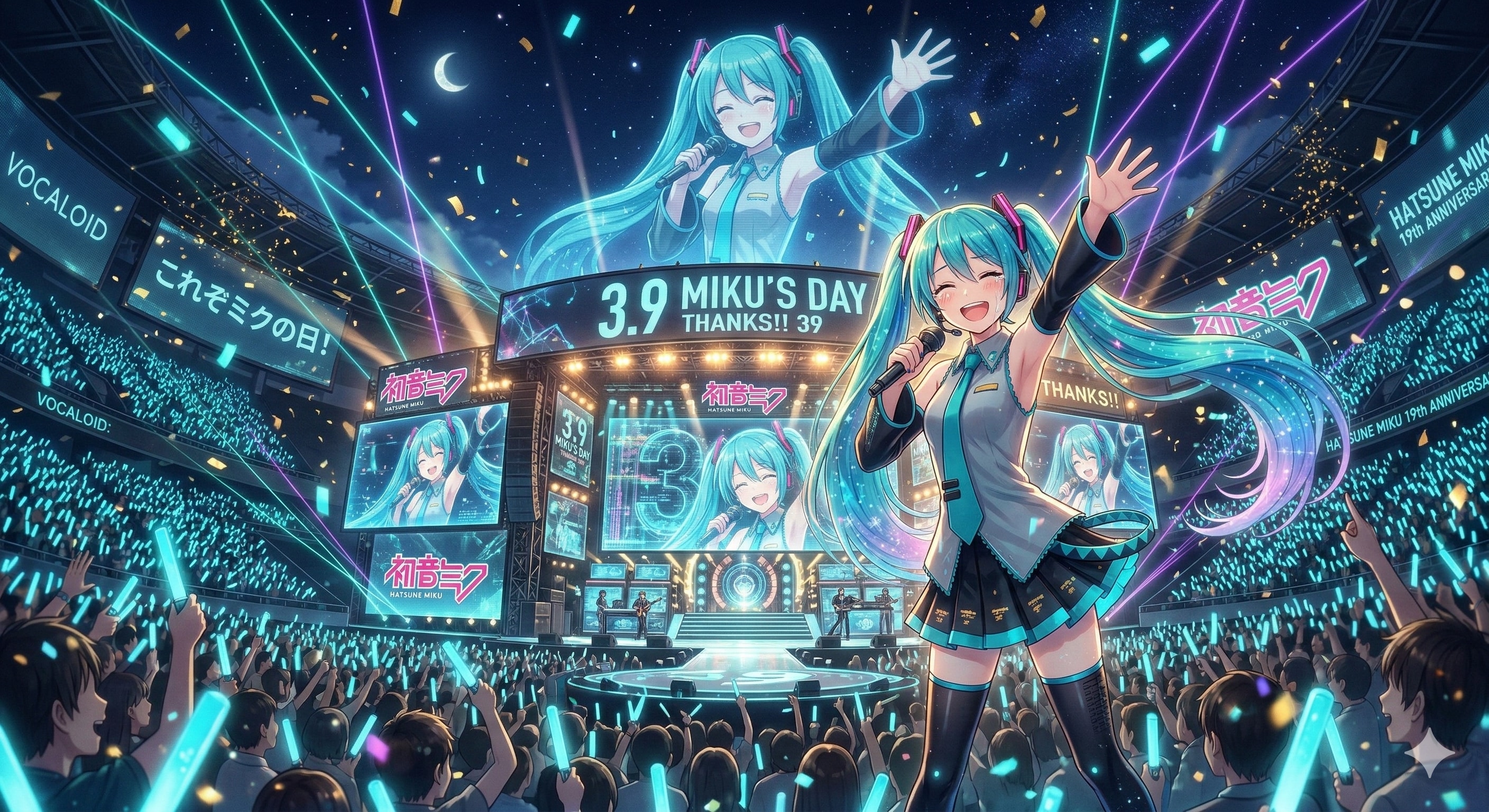 ミクの日🎵ライブ🎶 | の人気AIイラスト・グラビア