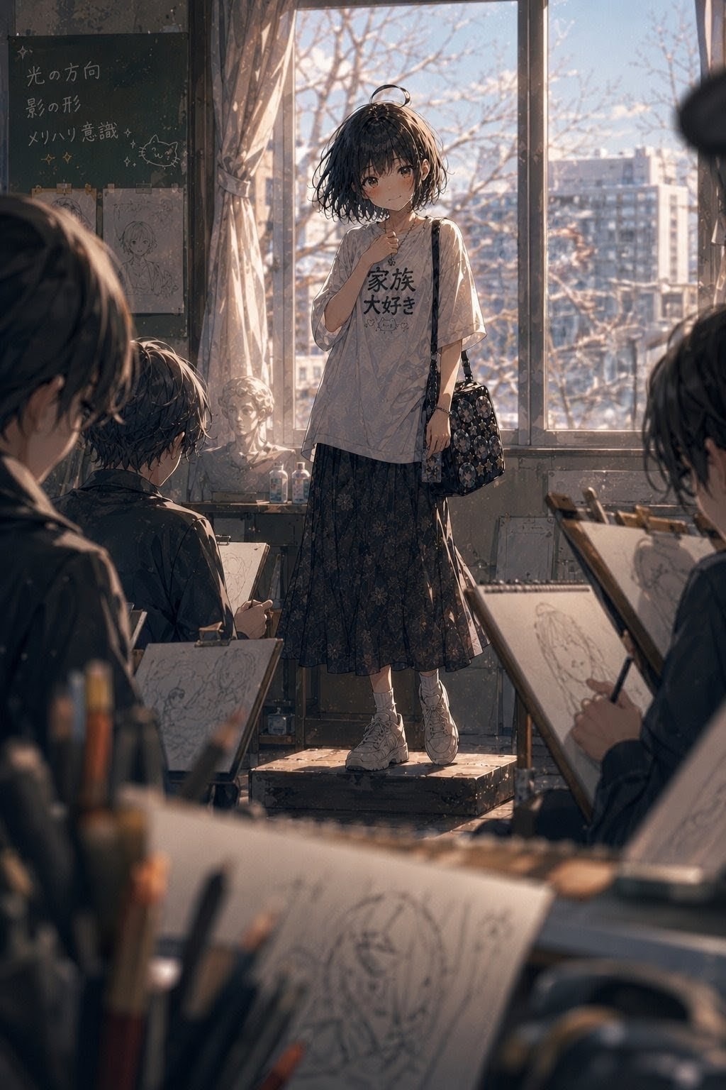美術のモデル役
