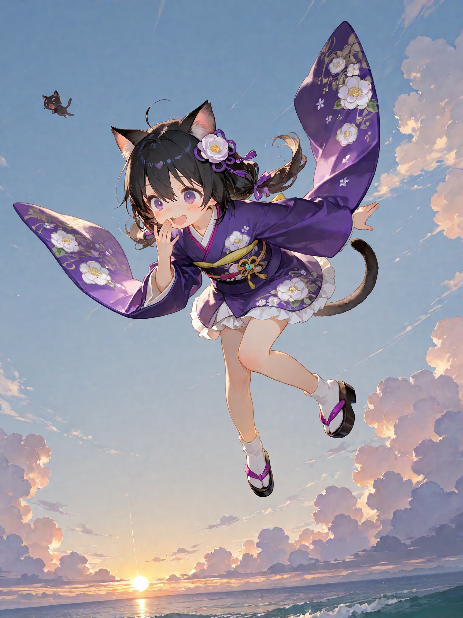 空から初日の出