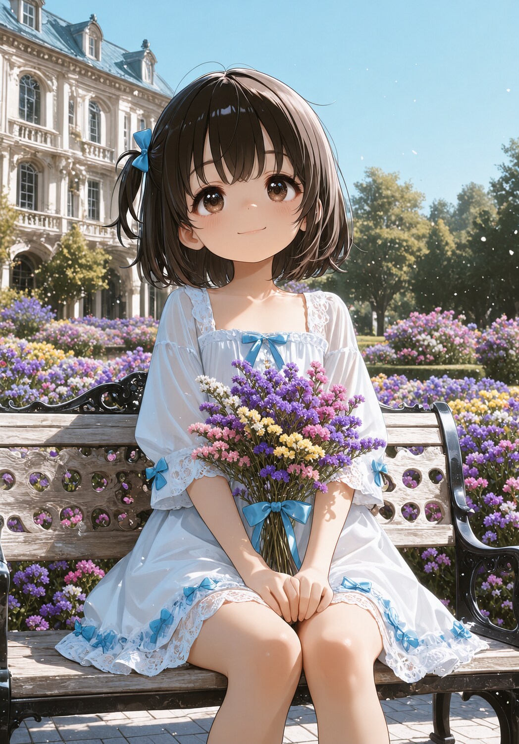 スターチス咲く庭園で