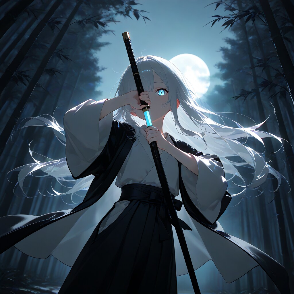 The Silence Shatters / 静寂を裂く蒼 | の人気AIイラスト・グラビア