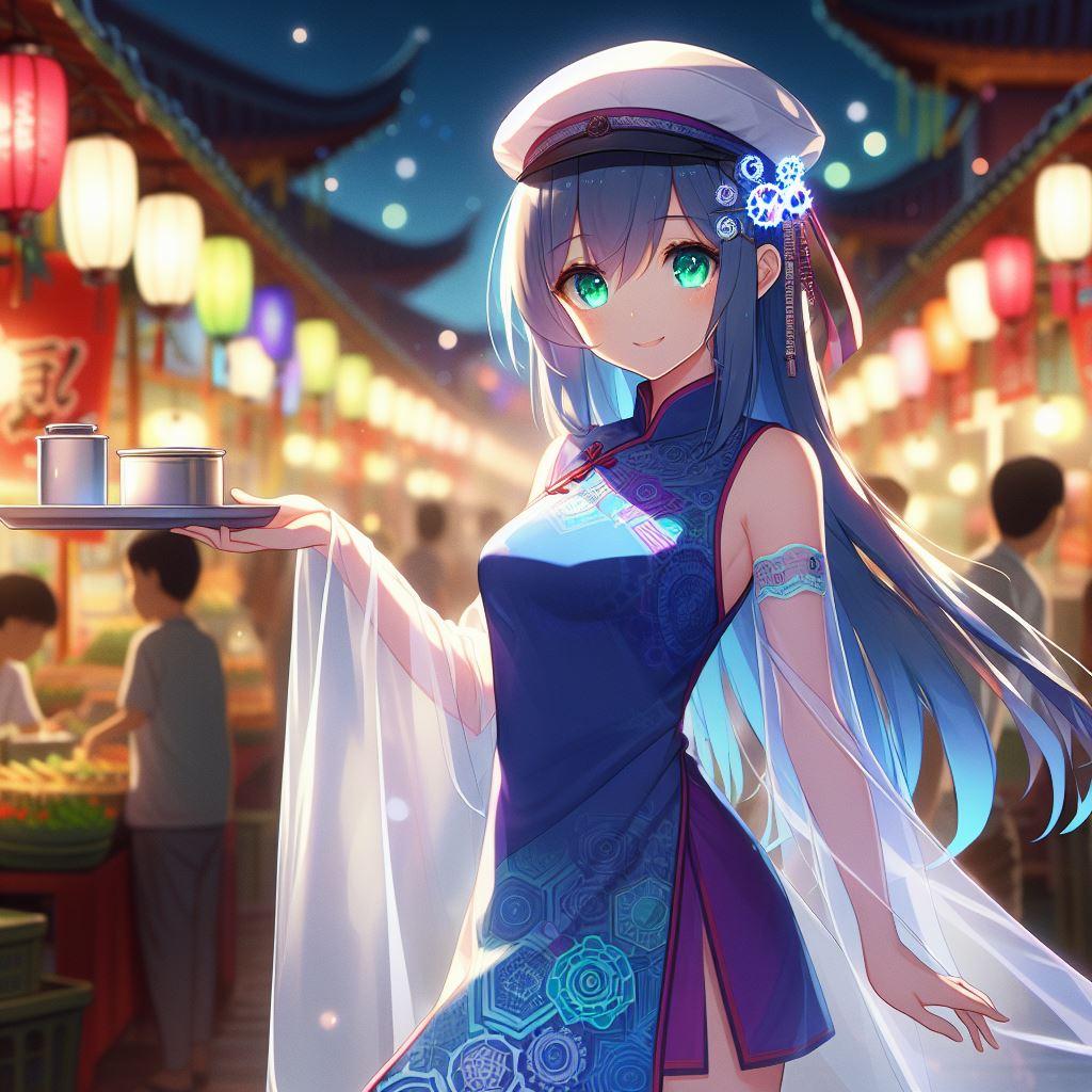 アオザイを着た歯車少女(Gear girl in ao dai.)