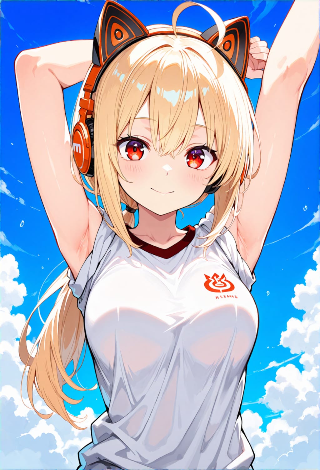 半袖捲って脇見てるあれ