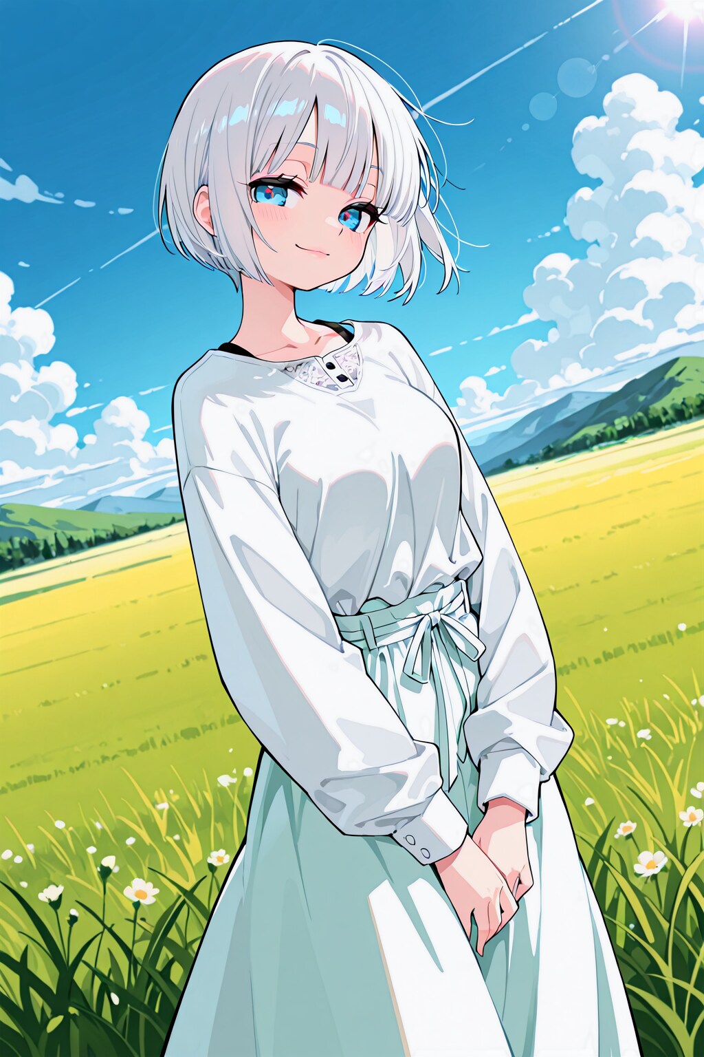 ロングスカート愛好家さんのところの白髪光莉ちゃん