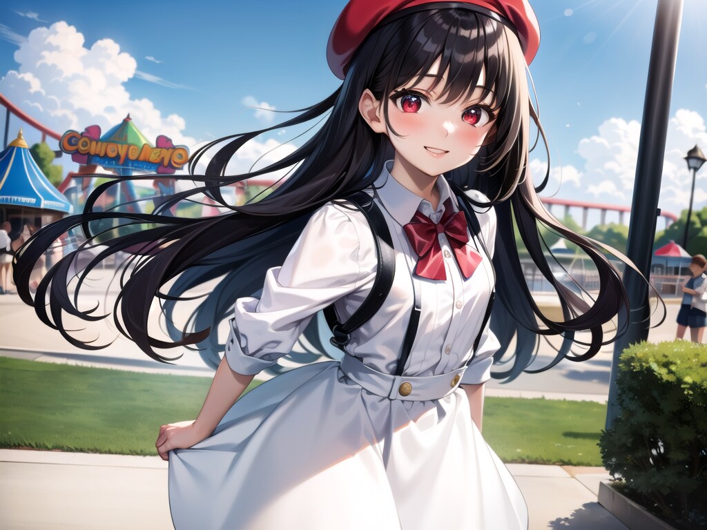 遊園地にて