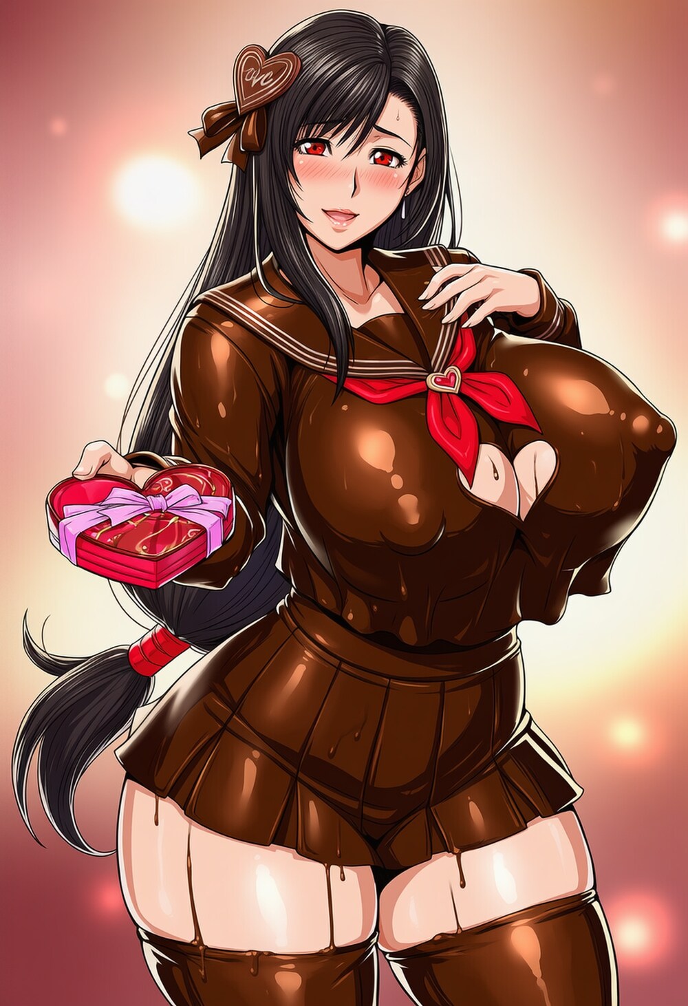 バレンタインデーチョココスプレ人妻