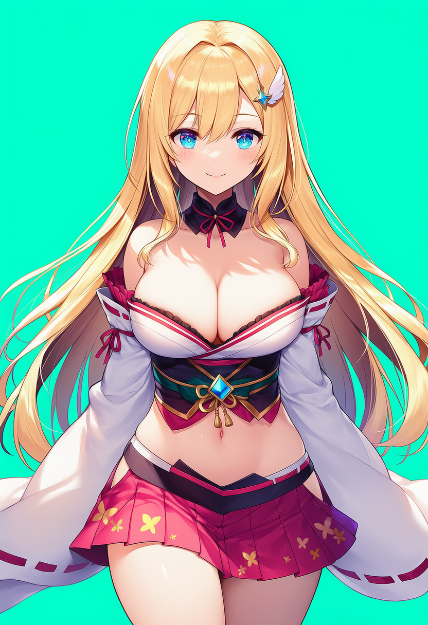 金髪和風美少女