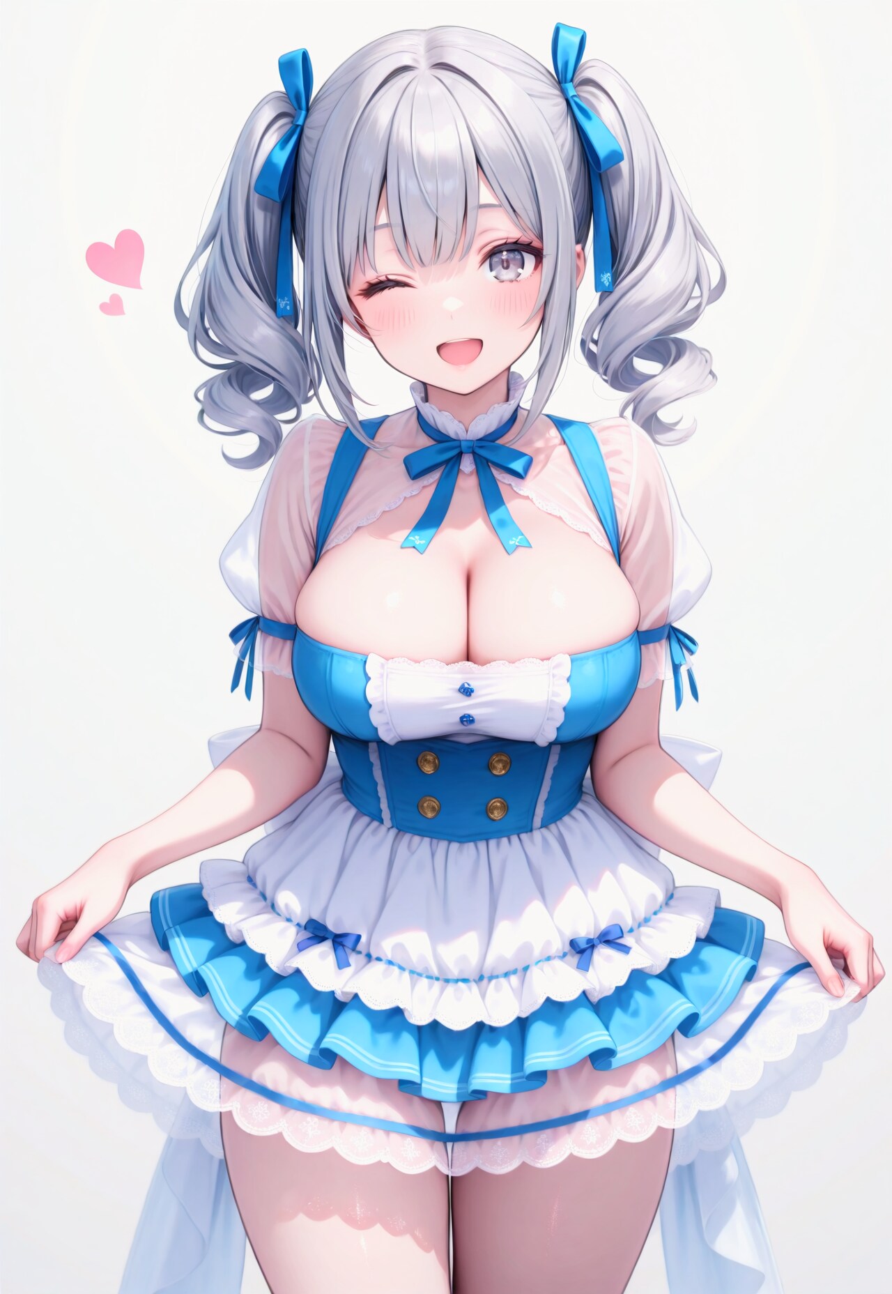 1383（白と水色のワンピ）