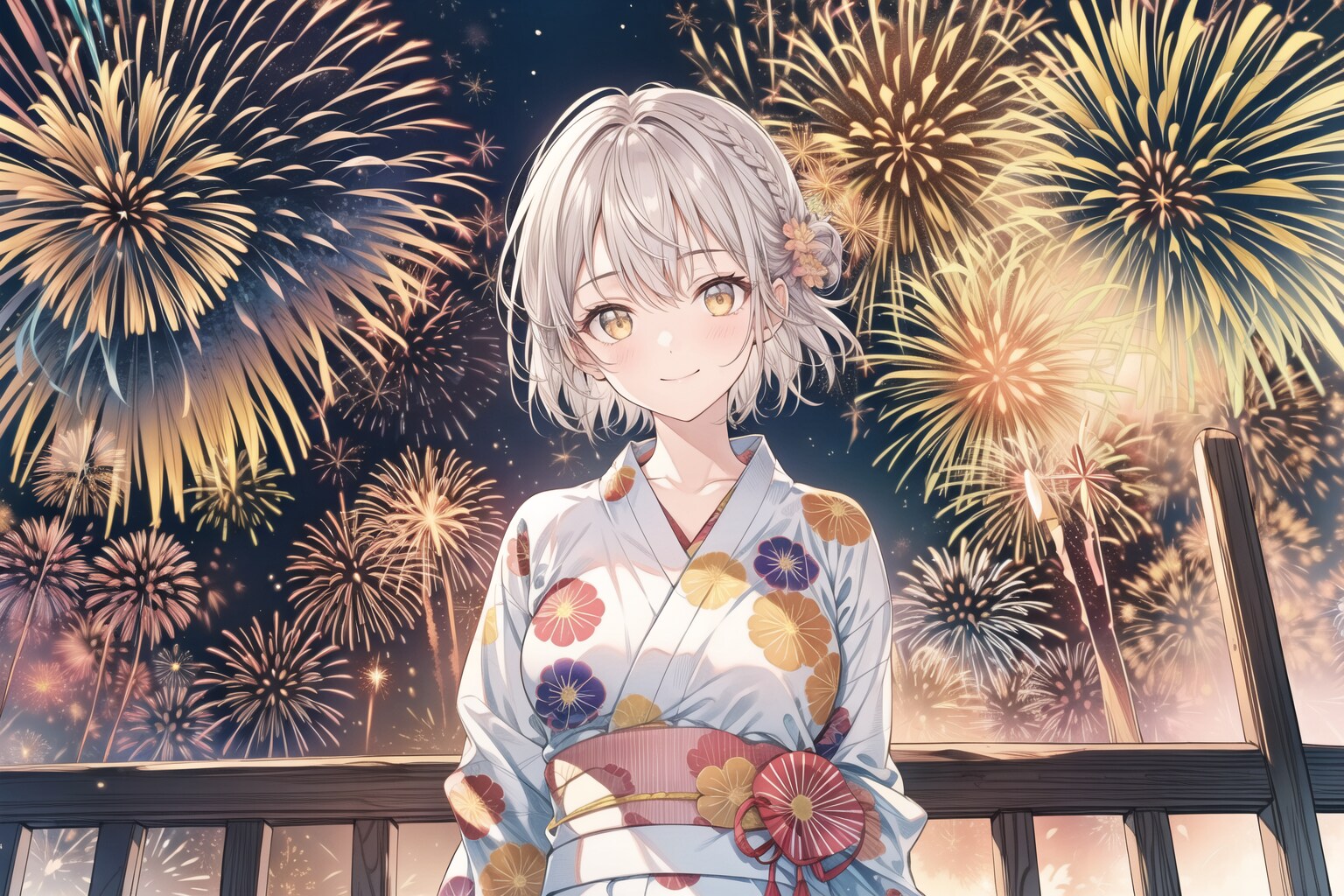 看板娘　fireworks