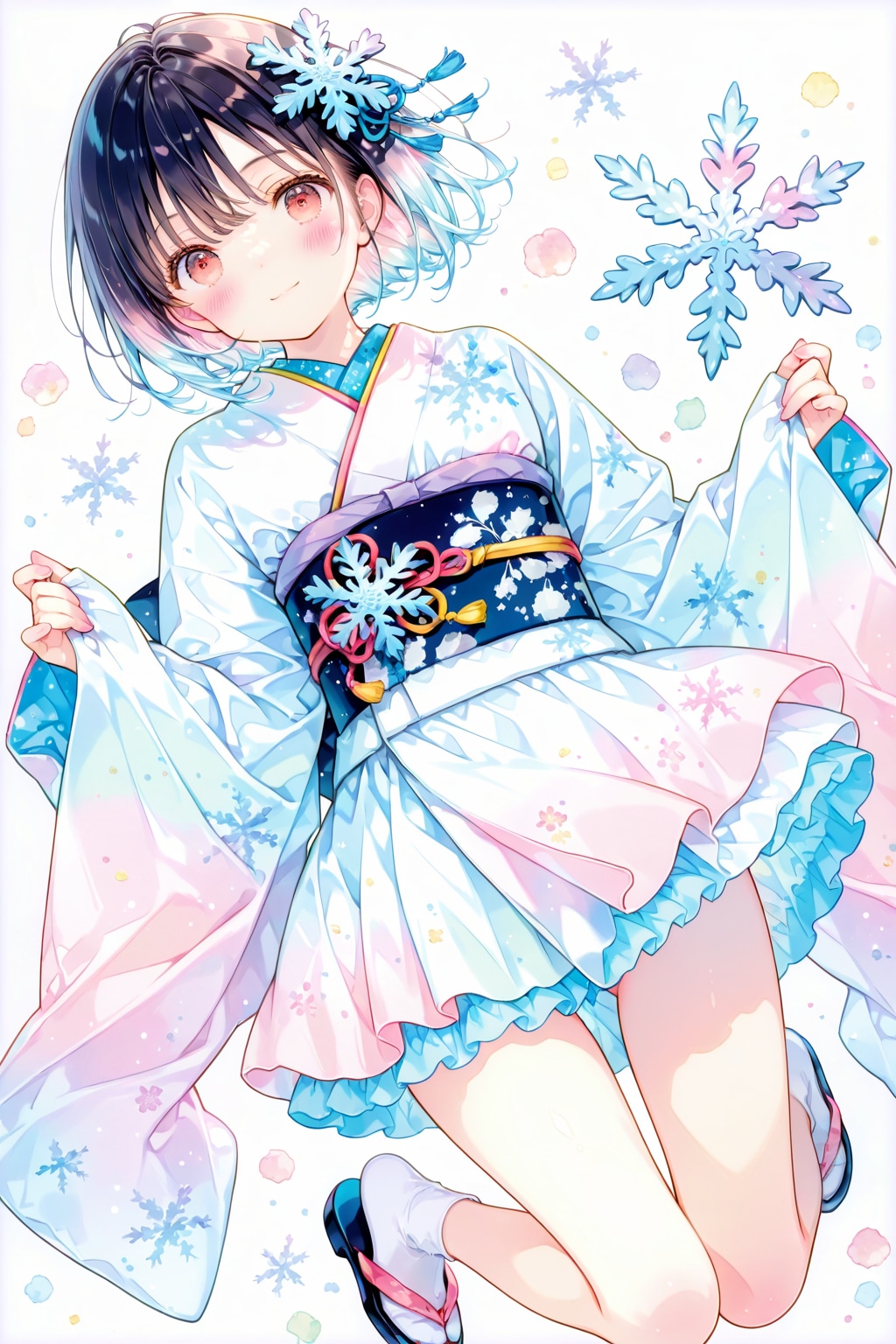 和装少女(水彩タッチ)(DIRT) | の人気AIイラスト・グラビア