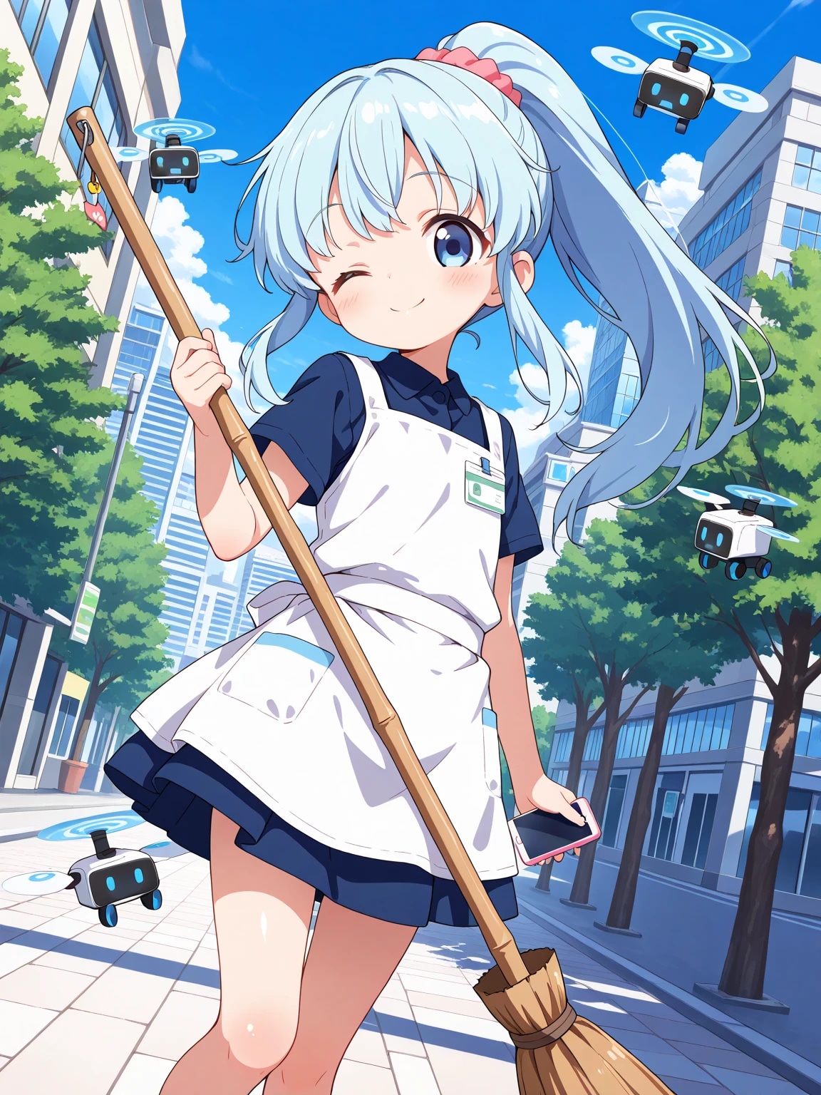 街のお掃除・あおいちゃん