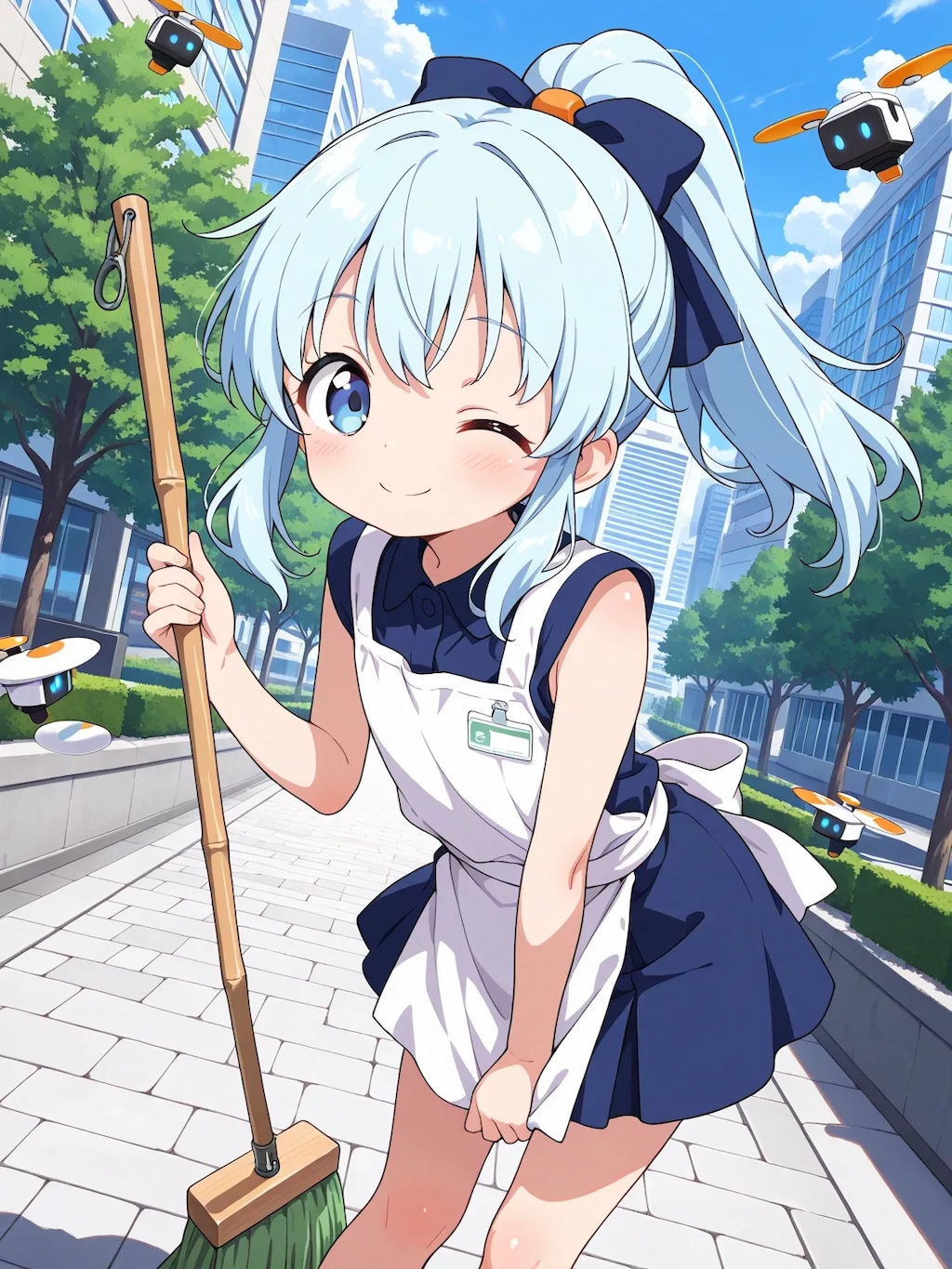 街のお掃除・あおいちゃん