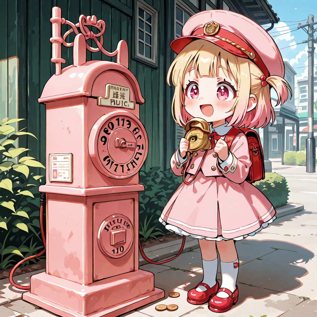 ピンクの電話
