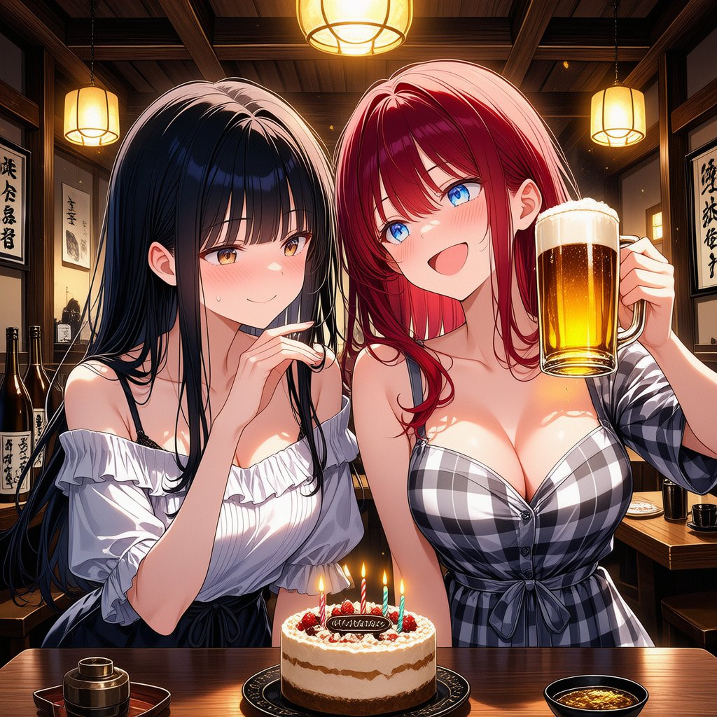 大人の誕生日会(飲み会) | の人気AIイラスト・グラビア