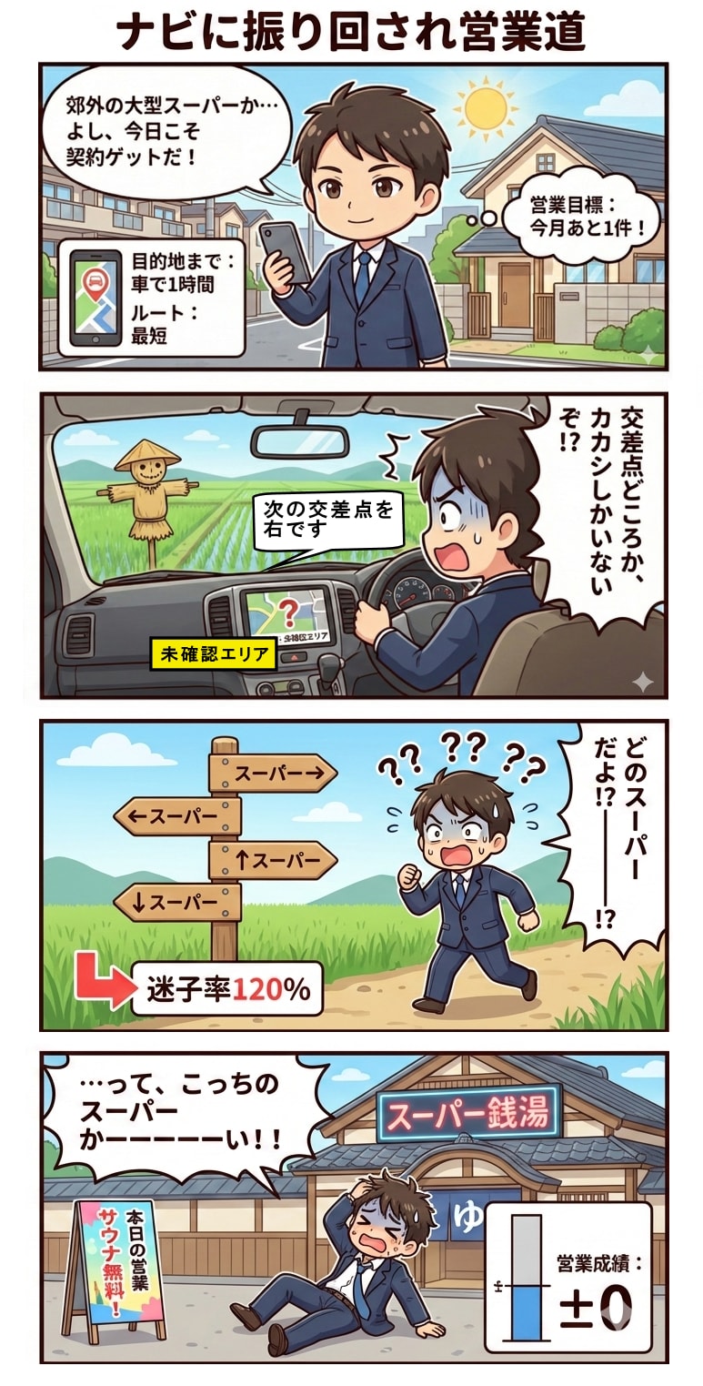 ナビに振り回され営業道 | の人気AIイラスト・グラビア