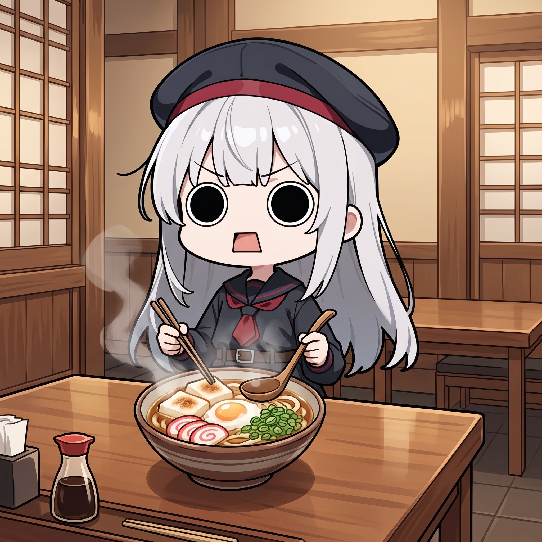 力うどんを頂くえらいこっちゃ嬢 | の人気AIイラスト・グラビア