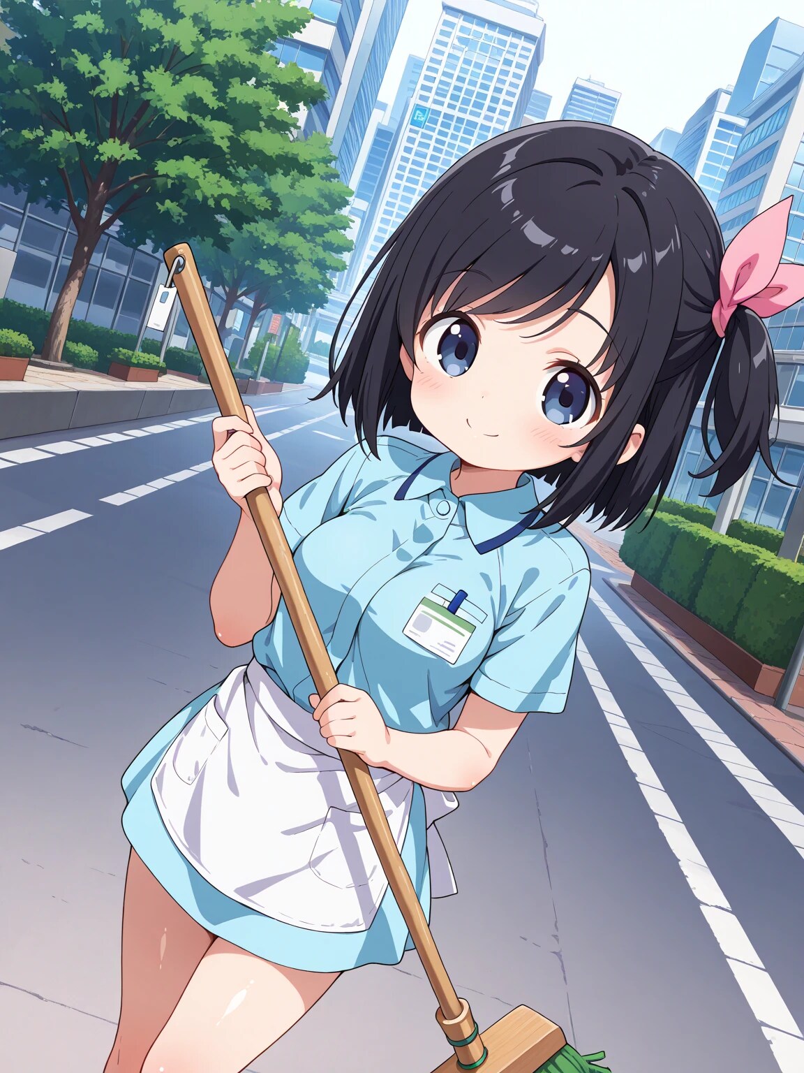 街のお掃除・さやかちゃん