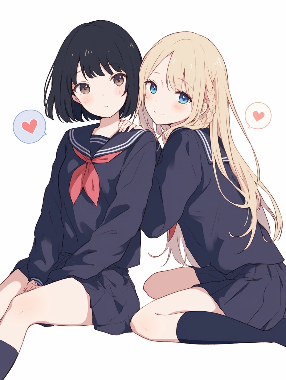 二人のJK300 | の人気AIイラスト・グラビア