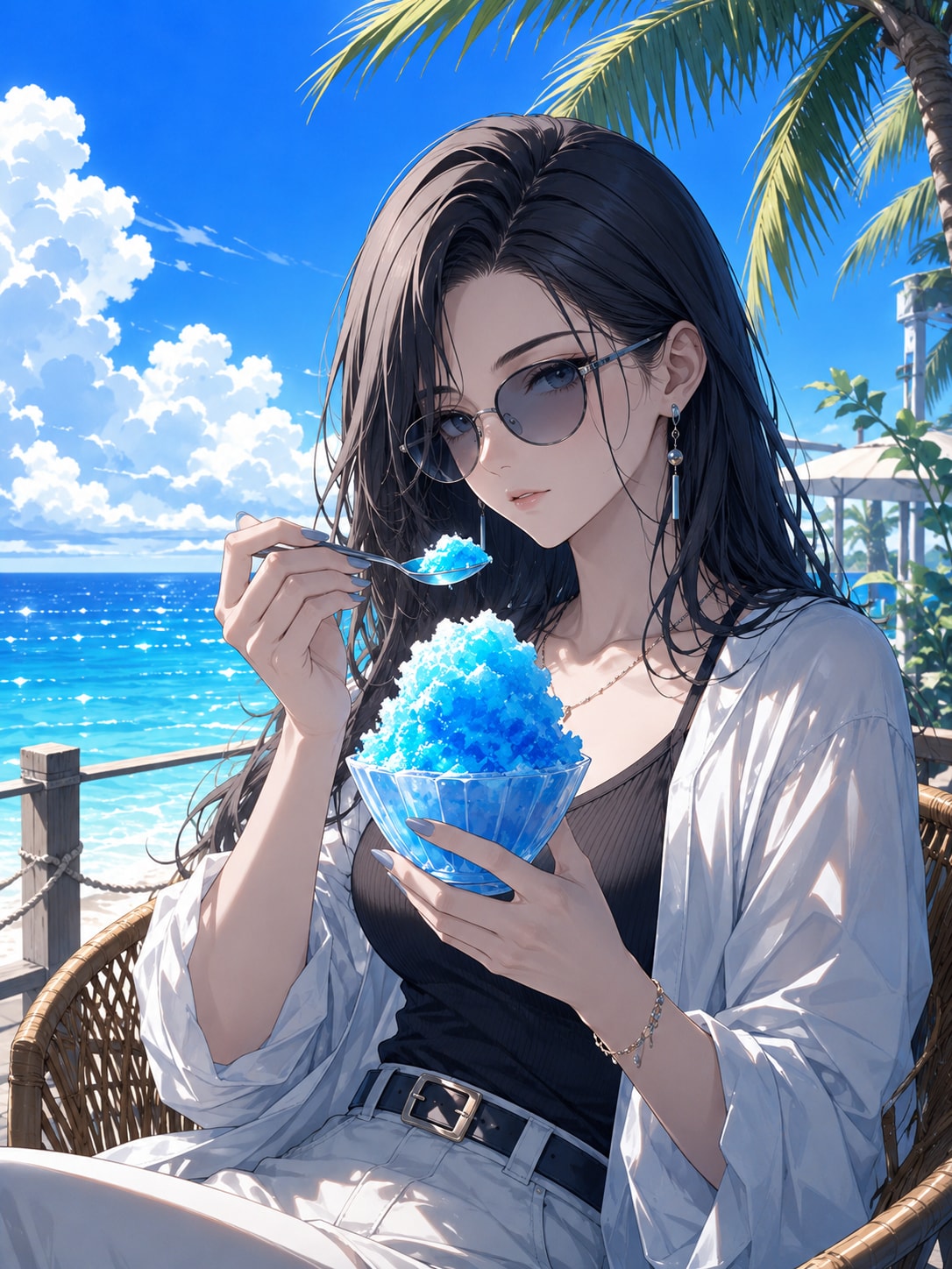 ブルーハワイ | の人気AIイラスト・グラビア