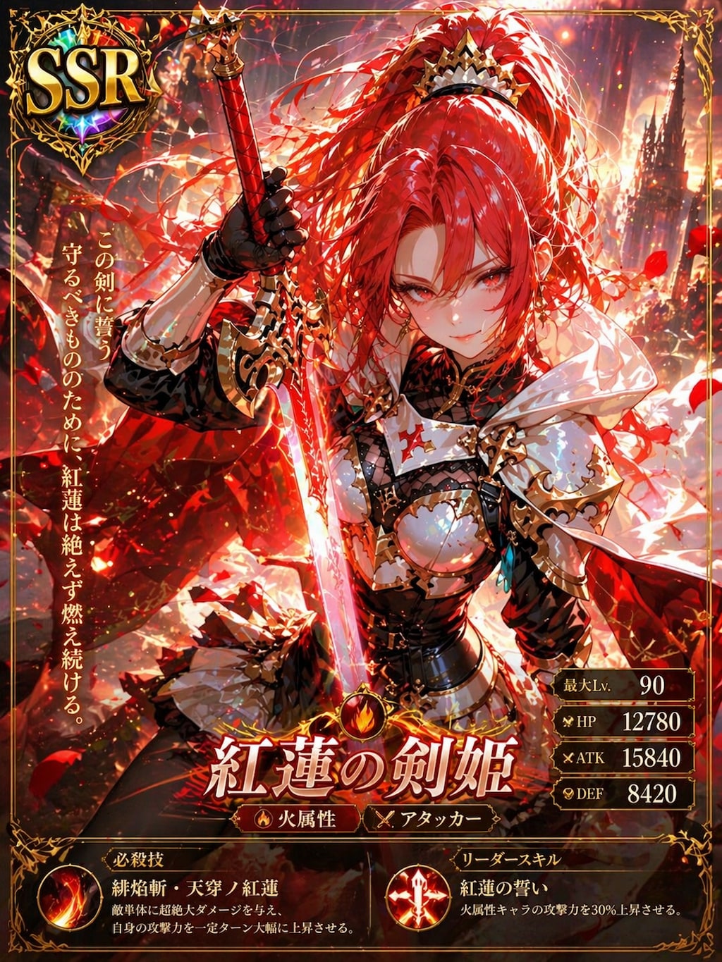 SSRカード「紅蓮の剣姫」