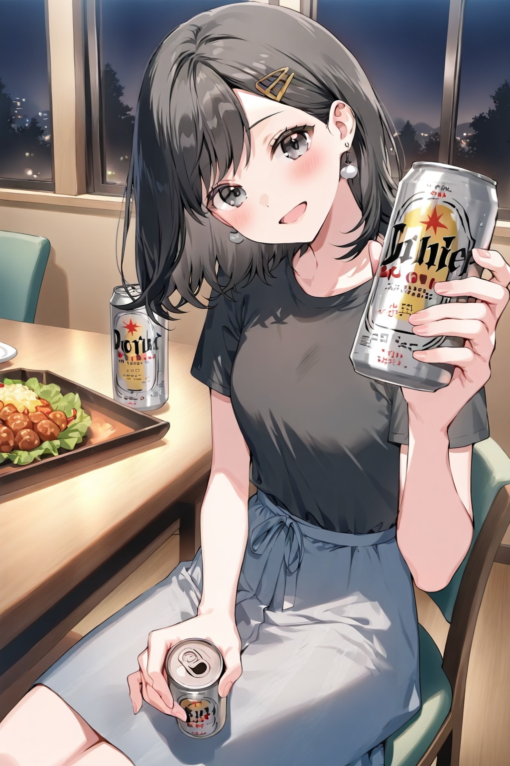 ビールを飲む女２５
