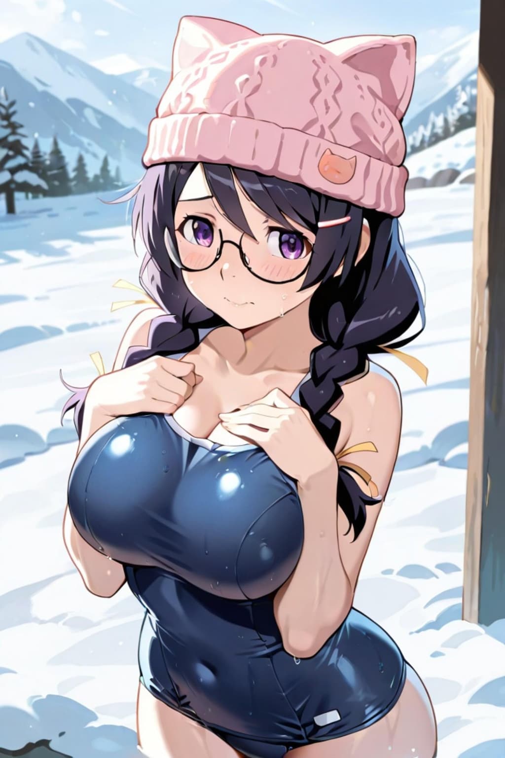 スク水の羽川翼