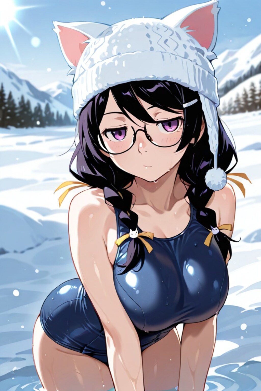 スク水の羽川翼