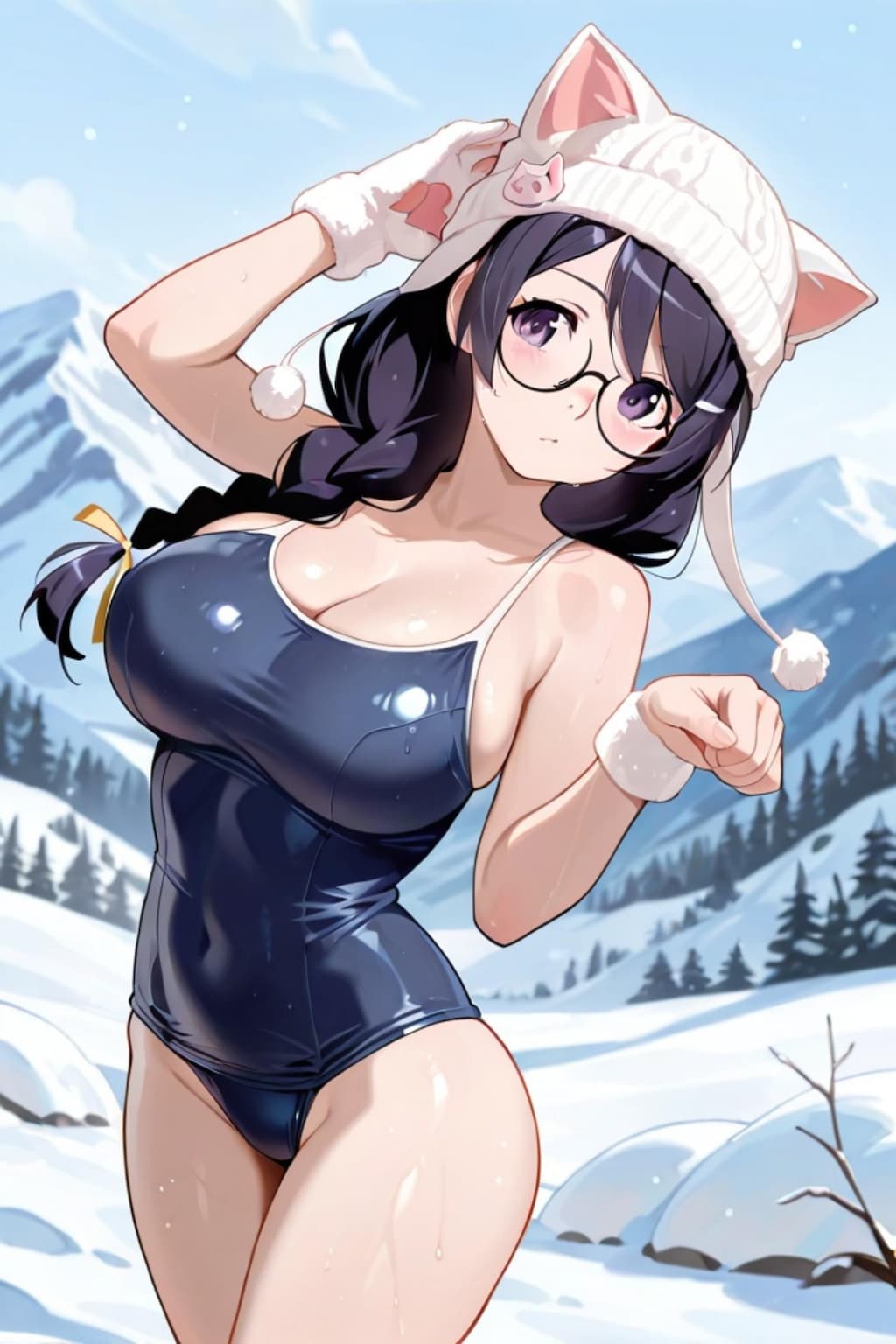 スク水の羽川翼