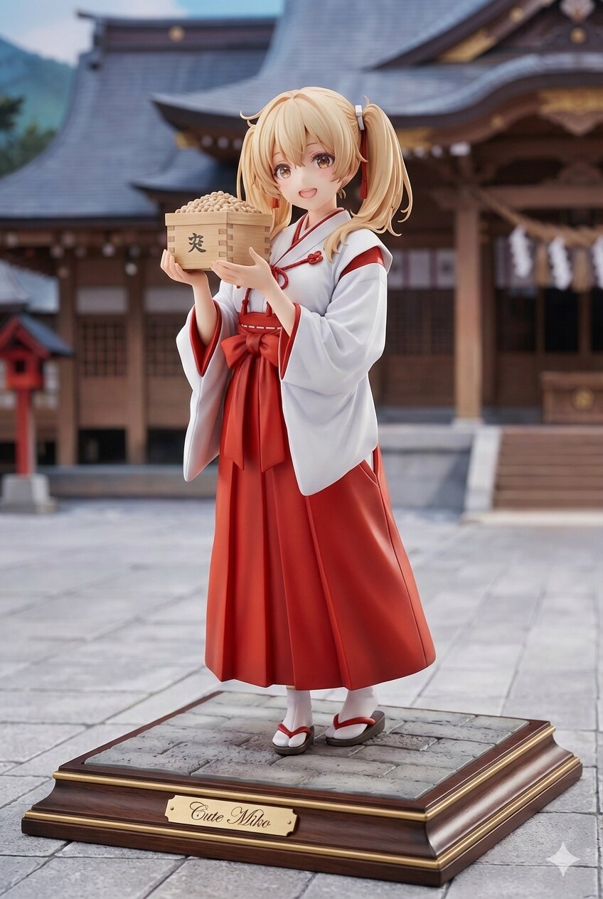 ⛩️ツインテールの巫女さんのフィギュア化💕