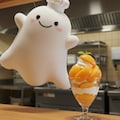 デザートのお化けパティシエの桃パフェ 5枚目